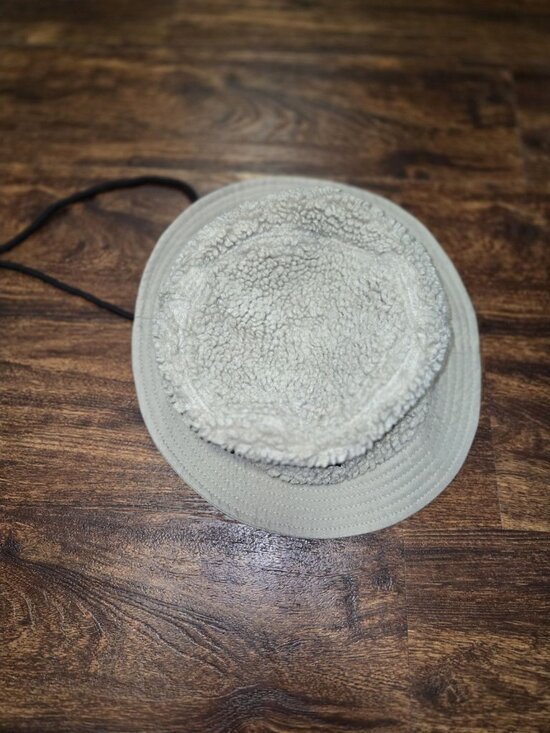 Bucket Hat KAVU Fur Ball Boonie Bucket Hat Sherpa Chalk Tan Adult Unisex OS main image 6